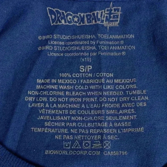 NEW! DRAGONBALL Fighterz mens blue graphic small,‎ medium t-shirt - Picture 6 of 6